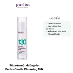 Sữa Rửa Mặt Dưỡng Ẩm Purles Gentle Cleansing Milk - Làm Sạch Sâu, Không Paraben, Phù Hợp Với Da Nhạy Cảm, 200ml