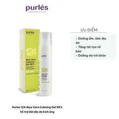 Gel Dưỡng Ẩm Purles 124 Aloe Vera 98% - Hỗ Trợ Làm Dịu Da Kích Ứng, Dưỡng Ẩm hiệu quả cho mọi loại da 50ml