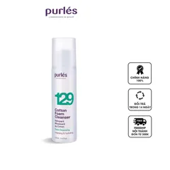Sữa Rửa Mặt Dạng Bọt Purles 129 Cotton Foam Cleanser 125ml - Làm Sạch Dịu Nhẹ, Duy Trì Độ Ẩm, Phù Hợp Da Nhạy Cảm