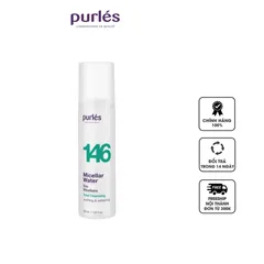 Nước Tẩy Trang Purles 146 Micellar Water 200ml - Làm Sạch Sâu, Dành Cho Da Nhạy Cảm, Không Chứa Paraben, Dầu Khoáng