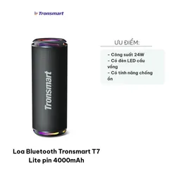 Loa Bluetooth Tronsmart T7 Lite 4000mAh - Âm thanh sống động 24W, kết nối TWS, chống nước IPX7, thời gian phát nhạc 24 giờ