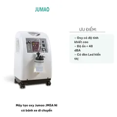 Máy Tạo Oxy Jumao JM5A Ni - Thiết Bị Y Tế Di Động, Cung Cấp Oxy Tinh Khiết 93% Với Bánh Xe Tiện Lợi