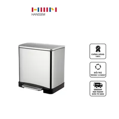 Thùng Rác Inox Cao Cấp Đạp Chân Hanssem 20L - Chống Vân Tay, Thiết Kế Thông Minh, Dễ Vệ Sinh, Phong Cách Hiện Đại Hàn Quốc
