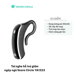 Tai Nghe Giảm Ngáy Ngủ Snore Circle YA1323 - Công Nghệ Dẫn Truyền Xương và Âm Nhạc Thư Giãn, Phụ Kiện Chăm Sóc Giấc Ngủ