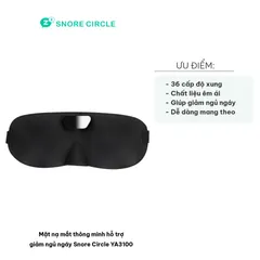 Mặt Nạ Mắt Thông Minh Snore Circle YA3100 - Giảm Ngủ Ngáy, Cải Thiện Giấc Ngủ, 36 Cấp Độ Rung, Thiết Kế Nhẹ, Tích Hợp Ứng Dụng Sleeplus