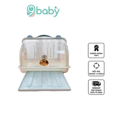Giá Úp Bình Sữa 9baby Chất Liệu Nhựa PP Cao Cấp - Hỗ Trợ Mẹ Phơi Khô Bình Sữa, Dụng Cụ Bé, Nắp Hình Gấu Tiện Lợi