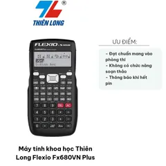 Máy Tính Khoa Học Thiên Long Flexio Fx680VN Plus - Chuẩn Thi Bằng Không Tín Hiệu, Thiết Kế Hiện Đại, Bền Bỉ, Bảo Hành 7 Năm
