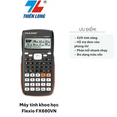 Máy Tính Khoa Học Flexio FX680VN - Thiết Kế Đẹp, 529 Tính Năng, Dễ Dàng Mang Theo, Hỗ Trợ Học Sinh Sinh Viên