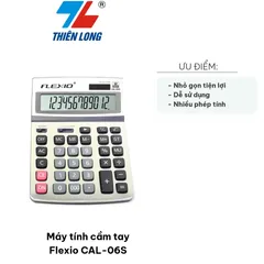 Máy tính cầm tay Flexio CAL-06S - Thiết bị tính toán năng lượng mặt trời, dễ mang theo cho học sinh và gia đình