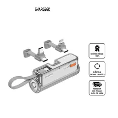 Pin Dự Phòng Sharge Flow Mini 5000mAh SP012 - Tích Hợp Cáp 2in1 Năng Lượng Mọi Lúc Mọi Nơi