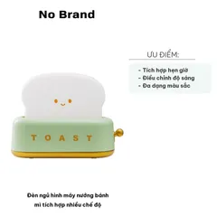 Đèn Ngủ Hình Máy Nướng Bánh Mì - Độc Đáo, Tiết Kiệm Điện, Điều Chỉnh Độ Sáng, Chế Độ Hẹn Giờ - Quà Tặng Dễ Thương Cho Gia Đình