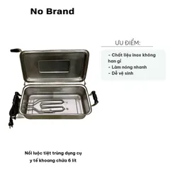 Nồi Luộc Tiệt Trùng Dụng Cụ Y Tế Inox 6 Lít - Chịu Nhiệt Tối Đa 126°C, Dễ Vệ Sinh, Tiện Dụng Cho Phòng Khám
