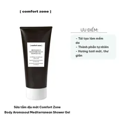 Sữa Tắm Gel Dưỡng Ẩm Comfort Zone Body Aromasoul Mediterranean 200ml - Hương Địa Trung Hải Tươi Mát, Thư Giãn, Làm Sạch Da êm Ái