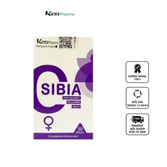 Viên uống hỗ trợ nội tiết tố nữ Sibia KenPharma - Cân bằng hormone, chống oxy hóa, giảm triệu chứng tiền mãn kinh - Hộp 30 viên