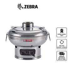 Nồi Lẩu Inox 304 Zebra Mongolian 26cm - Gắn Liền Nồi & Bếp, Thích Hợp Dã Ngoại, Nấu Lẩu Bằng Cồn