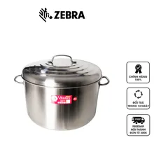 Nồi Hầm Inox 3 Đáy Zebra Vitalux - Dung Tích Lớn, Đa Năng, Chất Liệu Cao Cấp, Sử Dụng Trên Tất Cả Các Loại Bếp