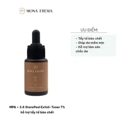 MPA + 3.6 SteroPeel Exfoli-Toner 7% - Tẩy Tế Bào Chết Dịu Nhẹ, Sản Phẩm Chăm Sóc Da Nhạy Cảm, Làm Sáng Da