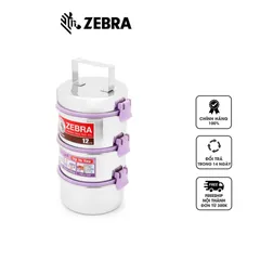 Camen Inox 3 Ngăn Zebra Zelect Smart Lock II - Hộp Đựng Thực Phẩm Chống Trào Có Nắp Đậy Tiện Lợi, Chất Liệu Inox SUS304