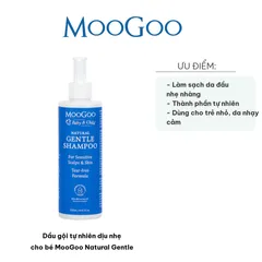 Dầu Gội Tự Nhiên Dịu Nhẹ Cho Bé MooGoo 250ml - An Toàn, Không Cay Mắt, Chăm Sóc Tóc Mềm Mại Cho Trẻ Emil