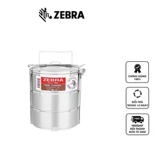 Camen inox 304 Zebra 3 tầng 150103 - Thùng đựng thực phẩm có nắp, quai cầm chắc chắn, tiện lợi dùng hằng ngày