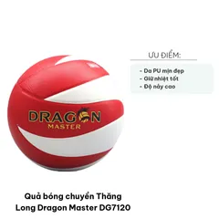 Quả Bóng Chuyền Thăng Long Dragon Master DG7120 - Size 5, Da PU Độ Nảy Cao, Đánh Bóng êm Ái, Dụng Cụ Thể Thao Chất Lượng Cao