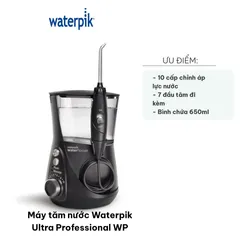 Máy tăm nước Waterpik Ultra Professional WP - Đầu tăm xoay 360 độ, 10 cấp áp lực, bộ 7 đầu tăm, dung tích 650ml, vệ sinh răng miệng hiệu quả