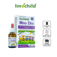 Siro Imochild Nino Zinc 30ml - Hỗ trợ bé ăn ngon và tăng cường sức đề kháng với kẽm hữu cơ và vitamin C tự nhiên