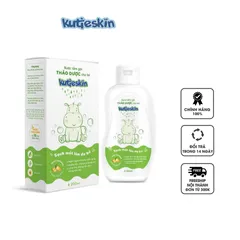 Nước tắm gội cho bé Kutieskin 200ml - Lành tính, không paraben, làm sạch da và tóc, dịu nhẹ cho trẻ sơ sinh, không cần tráng lại với nước.