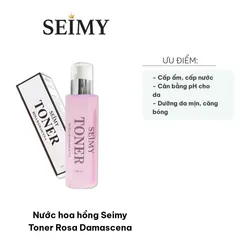 Nước Hoa Hồng Seimy Toner Rosa Damascena 150ml - Dưỡng Ẩm, Cân Bằng Độ pH, Se Khít Lỗ Chân Lông cho Da Mịn Màng, Căng Bóng