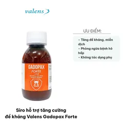 Siro Tăng Cường Đề Kháng Valens Gadopax Forte 100ml - Hỗ Trợ Miễn Dịch, Bổ Sung Vitamin và Khoáng Chất Cho Trẻ Em & Người Lớn