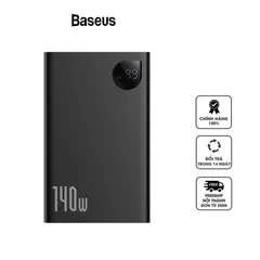 Pin sạc dự phòng Baseus Adaman 24000mAh 140W - Sạc nhanh đa năng cho điện thoại, máy tính bảng và thiết bị thông minh