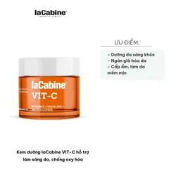 Kem Dưỡng LaCabine VIT-C 50ml - Chống Oxy Hóa, Làm Sáng Da, Dưỡng Ẩm Hiệu Quả, Phù Hợp Mọi Loại Da