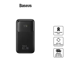 Sạc Dự Phòng Baseus Comet Series 22.5W - Dual Cable Type C & Lightning, Màn Hình LED, Sạc Nhanh QC 3.0, Kẹp Tiện Dụng