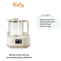 Máy Đun Và Hâm Nước Pha Sữa Fatzbaby Hiquick 1 FB3711CY - Công Nghệ Hồng Ngoại, Đun Nước, Khử Clo, Giữ Ấm, 1.2L