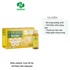 Nước Uống Dr. Liver Bổ Gan - Hỗ Trợ Cải Thiện Chức Năng Gan, Tái Tạo Tế Bào, Thanh Lọc Cơ Thể, Hộp 10 Chai 50ml