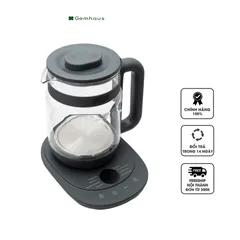 Ấm Pha Trà Chưng Yến Đa Năng Gemhaus HP110 - Thủy Tinh Borosilicate, Dung Tích 1.5L, 8 Chế Độ Nấu, Giữ Nhiệt Tối Ưu