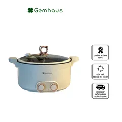 Nồi Lẩu Điện 2 Ngăn Gemhaus GH910 6L - Nấu Được 2 Món Cùng Lúc, Thiết Kế Sang Trọng, Chịu Nhiệt Tốt, Dùng Cho 6-8 Người