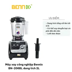 Máy xay sinh tố công nghiệp Bennix BN-206BL 2L 2200W - Lưỡi inox bền bỉ, lý tưởng cho quán bar và gia đình