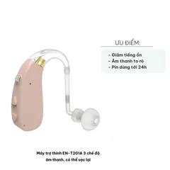 Máy Trợ Thính EN-T201A - Thiết Kế Siêu Nhẹ 4g, 3 Chế Độ Âm Thanh, Có Thể Sạc Lại, Tối Ưu Âm Thanh, Thoải Mái Khi Đeo