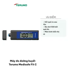 Máy Đo Đường Huyết Terumo Medisafe Fit C - Thiết Kế Nhỏ Gọn, Đo Nhanh Chóng Chỉ Sau 10 Giây, Lưu 500 Kết Quả
