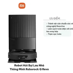 Robot Hút Bụi Lau Nhà Thông Minh Roborock Q Revo - Sạc Đa Năng 6in1, Lực Hút 5500Pa, Dọn Dẹp Thông Minh, Kết Nối Ứng Dụng