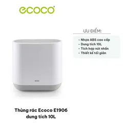 Thùng rác Ecoco E1906 10L - Thiết kế nhỏ gọn, chất liệu nhựa ABS cao cấp, phù hợp dùng cho nhà ở và văn phòng, dễ vệ sinh.
