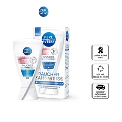 Kem đánh răng Perl Weiss Raucher Zahnweiss - Đặc biệt cho người hút thuốc, làm sạch và trắng răng, ngăn ngừa ố vàng, hương thơm dễ chịu