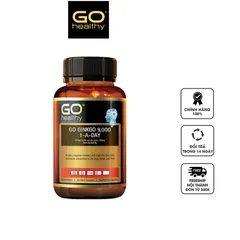 Viên uống bổ não Go Healthy Go Ginkgo 9000 - Hỗ trợ trí nhớ, giảm stress, tăng cường tuần hoàn, cải thiện tâm trạng - 60 viên