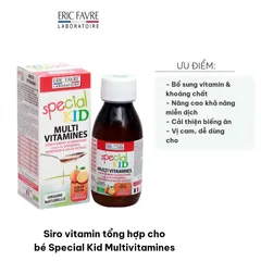 Siro Vitamin Tổng Hợp Cho Bé Special Kid Multivitamines - Bổ Sung Vitamin & Khoáng Chất, Tăng Cường Miễn Dịch, Hương Vị Cam Ngon 125ml