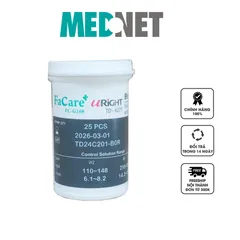 Que thử đường huyết FaCare FC G168 - Bộ 25 que và 25 kim lấy máu, công nghệ GDH-FAD chính xác, tiêu chuẩn Châu Âu