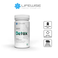 Viên uống LifeWise 365 Detox - Hỗ trợ thải độc và tăng cường chức năng gan với chiết xuất artiso và vitamin B, 60 viên