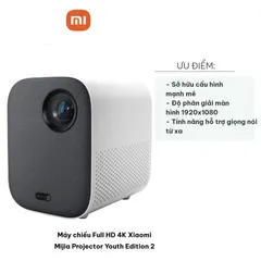 Máy Chiếu Mini Full HD 4K Xiaomi Mijia Projector Youth Edition 2 - Cấu Hình Mạnh Mẽ, Kết Nối Bluetooth, Âm Thanh Dolby Audio