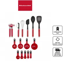 Bộ Dụng Cụ Nhà Bếp 15 Món KitchenAid Màu Đỏ - Bộ Đồ Nấu Ăn Cao Cấp, Siêu Bền, Dễ Sử Dụng, Thích Hợp Cho Mọi Nhu Cầu Nội Trợ