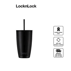 Ly nhựa 2 lớp Lock&Lock kèm ống hút HAP507 750ml - Chống nhiệt, thiết kế tiện dụng, lý tưởng cho nước lạnh và nước đá